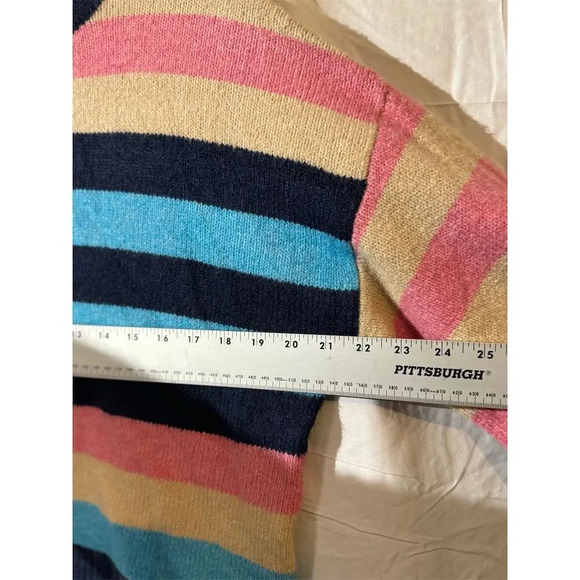 NWT Topshop Women's Knitted Crew Neck Striped Pullover Sweater Multicolor Sz S - Picture 4 of 9